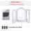 Homcom HOMCOM Lighted Tri-Fold Vanity Mirror Large Cosmetic Mirror w/ LED Lights White 6