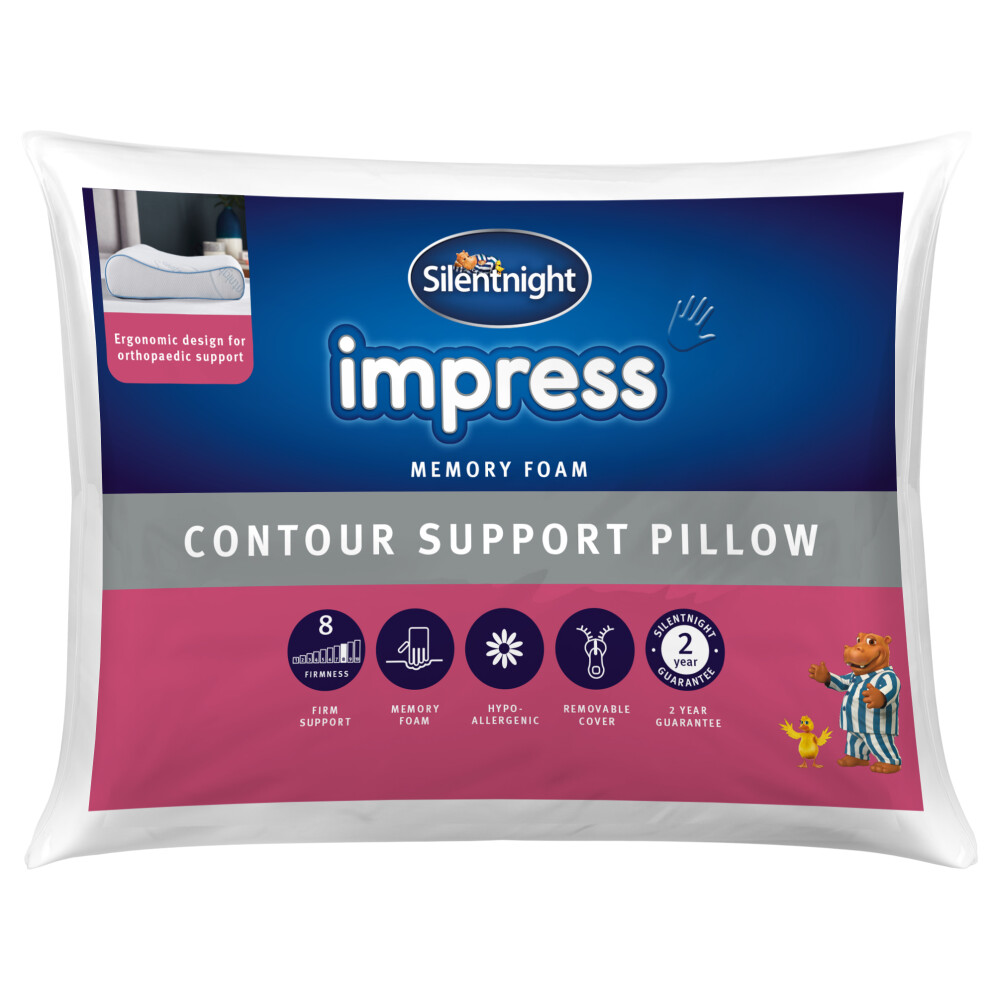 Silentnight Impress Contour Pillow Memory Foam Ergonomic Support