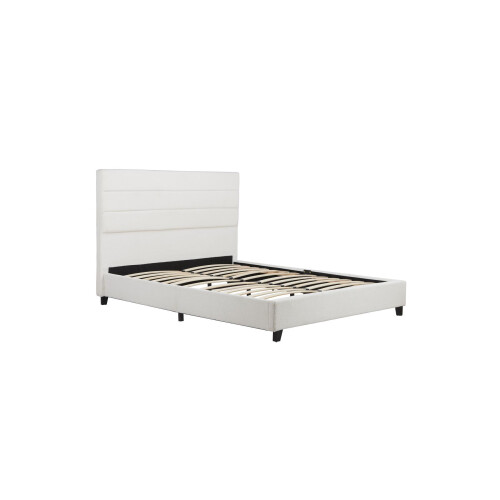 Birlea King Size Bed Frame White Boucle Birlea Lucas Fabric 5FT 150cm 2