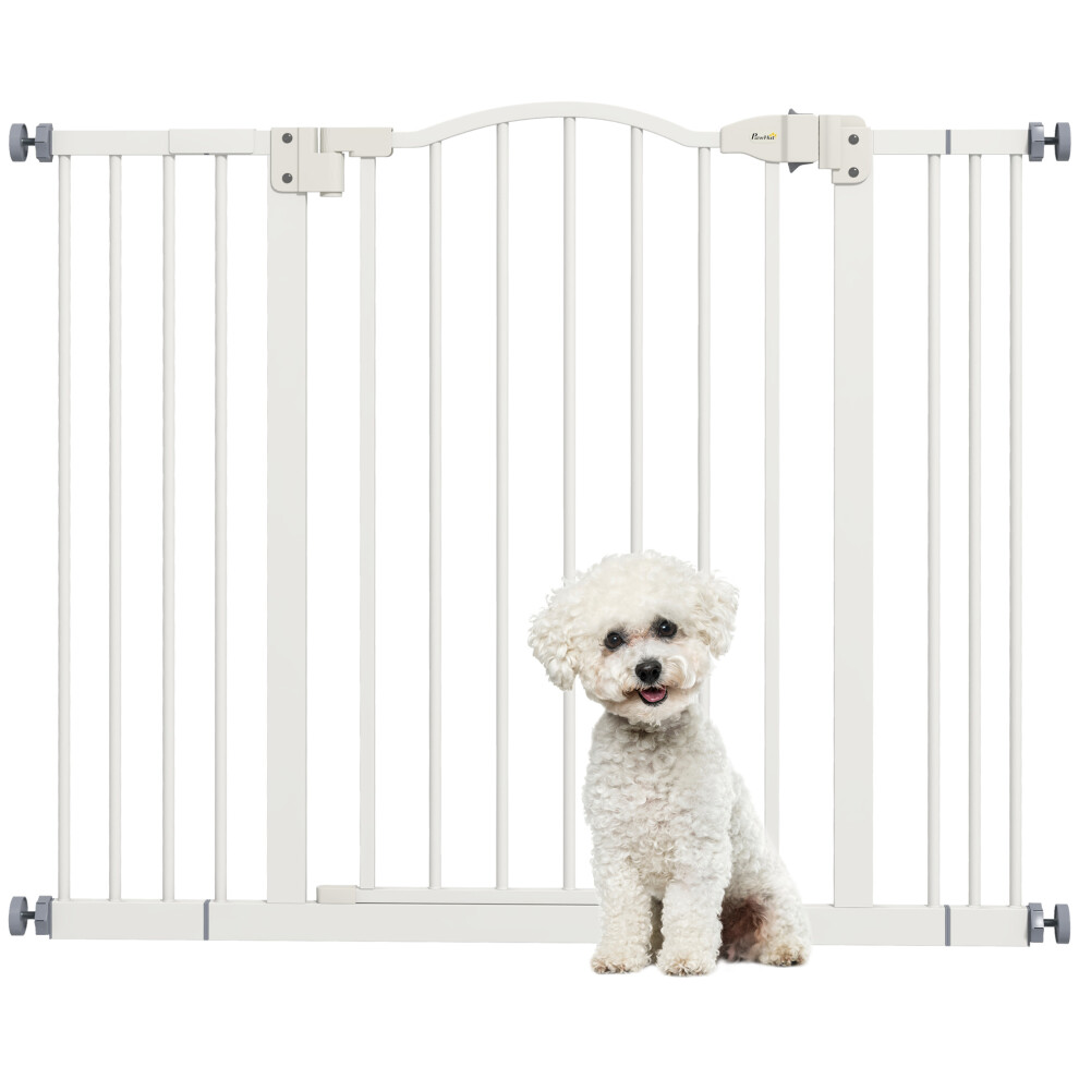 74-100cm Adjustable Metal Pet Gate Safety Barrier With Auto-Close Door