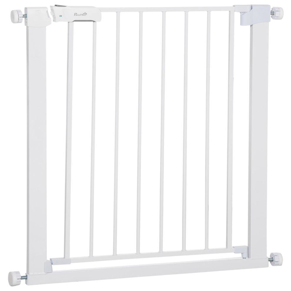 Pet Safety Gate Door Barrier Dog Metal Pet Barrier For Doorway White