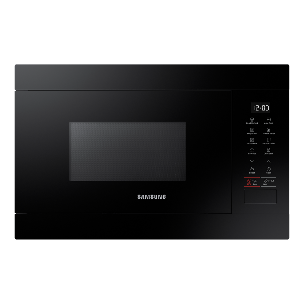 Samsung Built-In Solo Microwave Oven 850W 22L Black Quick Defrost Ms22m8254ak/E3