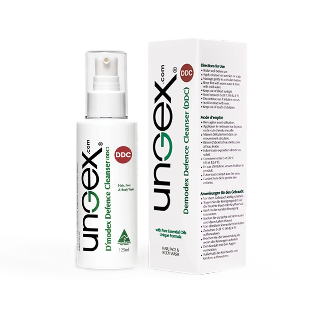 Ungex.com Ungex | Demodex Defence Cleanser | Facial Wash For Acne Rosacea, Inflammation | Ddc