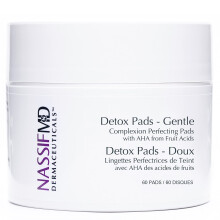 NassifMD Almofadas de desintoxicao de brilho facial suave cido hialurnico Almofadas de esfoliao facial Complexo de frutas Aloe Vera Almofad