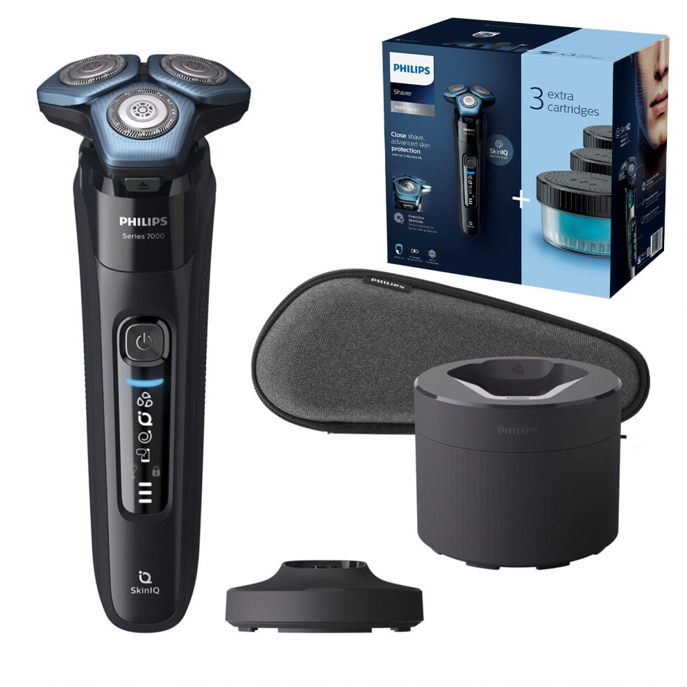 Philips S7783/63 Shaver Series 7000 Dry And Wet Electric Shaver For Men, Silver