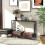 Homcom HOMCOM Industrial Console Table w/ Storage Shelf Black Metal Frame Grey 7