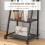 Homcom HOMCOM Movable Full Length Mirror Adjustable Full Body Mirror with 2 Shelves 4