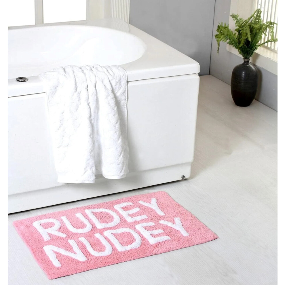 New Super Soft Cheeky Rudey Nudey Slogan Bath Mat (75cm x 45cm)