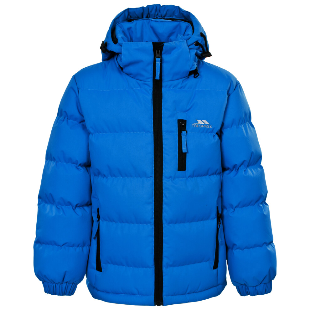 (13, Blue) Trespass Boys Padded Jacket Hooded Tuff