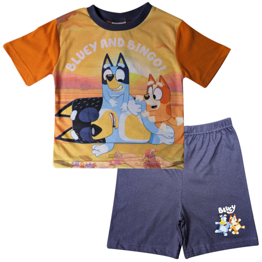 (2-3 Years) Boys Bluey Shortie Pyjamas - Bluey and Bingo