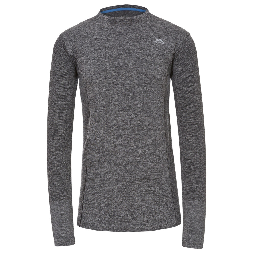 (S, Black Marl) Trespass Mens Timo Long Sleeve Active Top