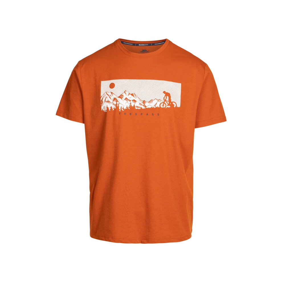 (3XL, Burnt Orange Marl) Trespass Mens Nellow Biker T-Shirt
