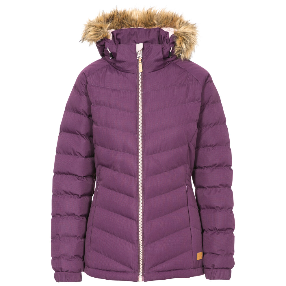 (12, Potent Purple) Trespass Womens Padded Hooded Casual Jacket Nadina