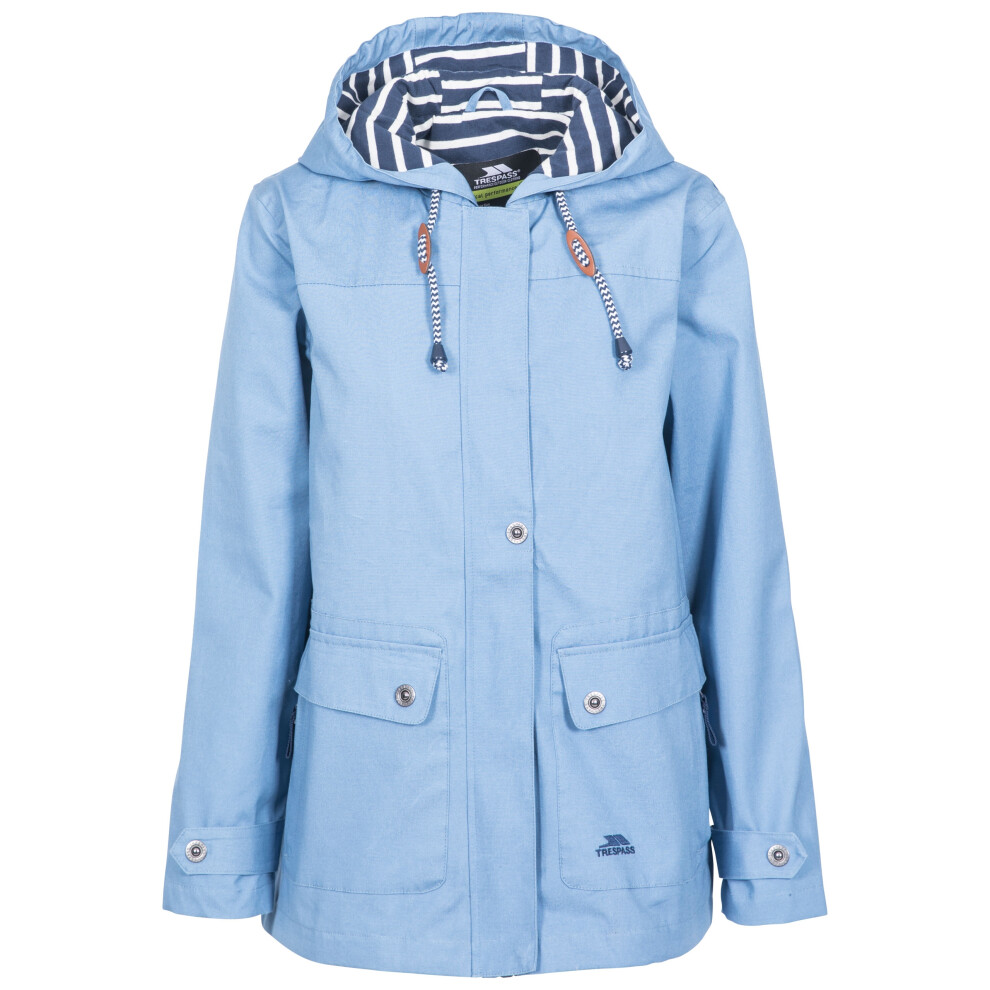 (6, Denim Blue) Trespass Womens Waterproof Jacket Ladies Seawater