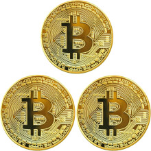 3Pcs Bitcoin Commemorative Round Collectors Coin,Bit Coin, Bitcoin Coin, Cryptocurrency in Protective Collectable Gift