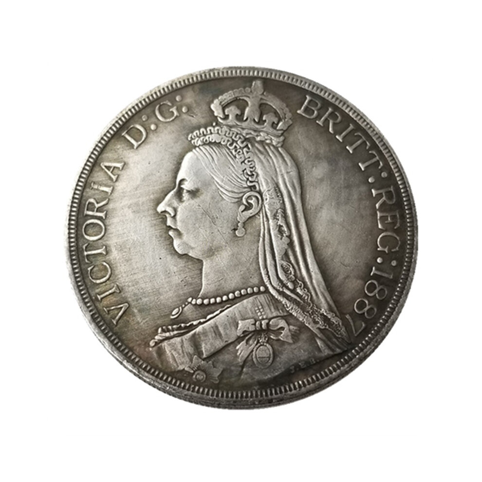 Gogerstar 1887 British Welsh Crown Old Coin-Uncirculated Great British Coins-United Kingdom Old Coins-Lucky Commemorative Coin
