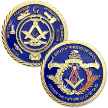 Masonic Brotherhood of Man Challenge Coin Freemason Commemorative Gift