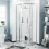 Saturn Quadrant 800 Corner Shower Enclosure Chrome with Brass Chrome Handles 2
