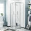 Saturn Quadrant 800 Corner Shower Enclosure Chrome with Brass Chrome Handles 1