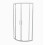Saturn Quadrant 800 Corner Shower Enclosure Chrome with Brass Chrome Handles 4