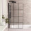 NES Home 800mm Square Bath Screen Black Profile With Grid Glass Reversible | Sheen 2