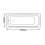 NES Home White Acrylic Single Ended Bath With 2 Tap Holes 3