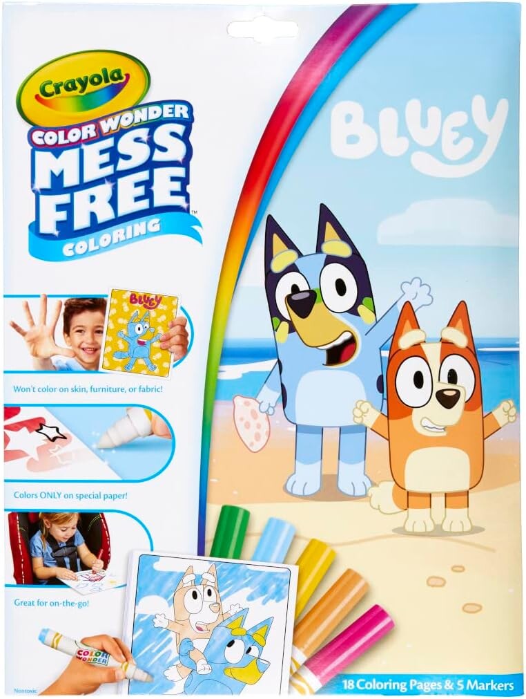 CRAYOLA Color Wonder - Bluey Colouring Mess-Free Book (Includes 18 ...