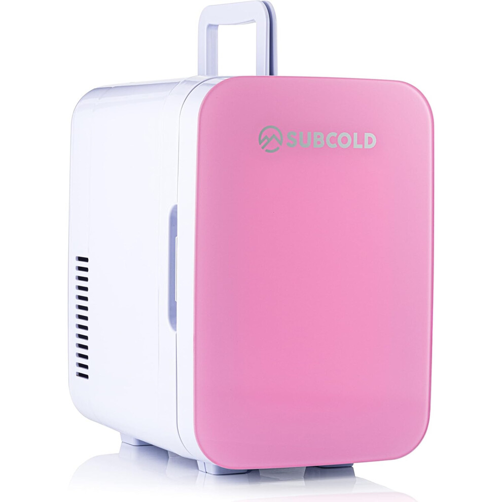 (Pink) 6 Mini Fridge & Warmer | 6L Capacity | Small, Portable & Quiet | AC USB Power Compatible (Pink)