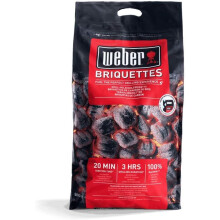 Weber Barbeque Briquettes 8kg Bag BBQ Coal for Weber Grills Coal BBQ Fuel Premium Quality Easy to light Long Lasting 100% Natural Made from Waste Wood