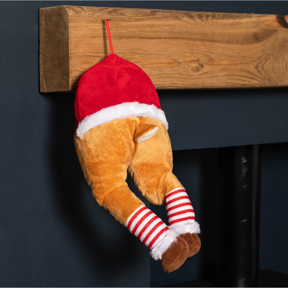 Premier 40Cm Battery Operated Animated Door Hanging Reindeer Legs Decoration