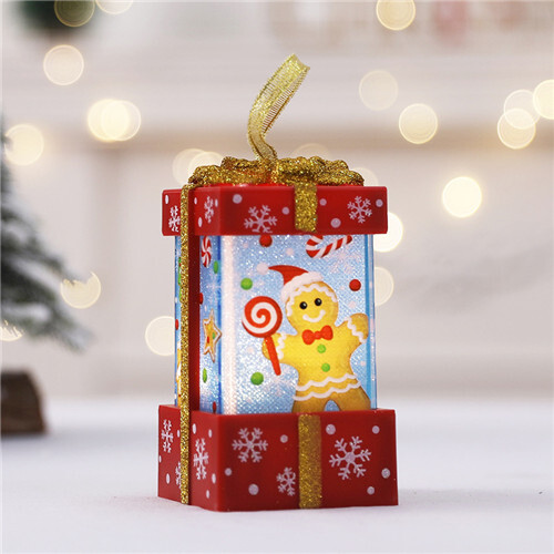 (Gingerbread Man) Christmas Lantern Christmas Tree Light Glowing 2