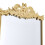 Living And Home 60cm W x 120cm H Golden Phoenix Tail Carved Rectangular Metal Frame Wall Mirror 4