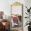 Living And Home 60cm W x 120cm H Golden Phoenix Tail Carved Rectangular Metal Frame Wall Mirror 1