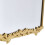 Living And Home 60cm W x 120cm H Golden Phoenix Tail Carved Rectangular Metal Frame Wall Mirror 5
