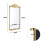 Living And Home 60cm W x 120cm H Golden Phoenix Tail Carved Rectangular Metal Frame Wall Mirror 6