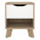 Ikast Nightstand 1 Drawer in Jackson Hickory and White 3