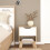 Ikast Nightstand 1 Drawer in Jackson Hickory and White 11