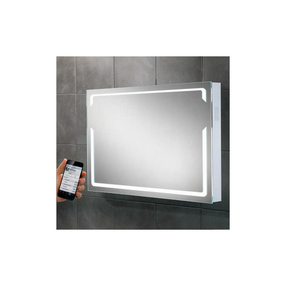 Hib Pulse Modern Bathroom Led Illumination Bluetooth Mirror