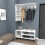 (White) Cassia Hallway Coat Rack Hat Rack Shoe Storage 5