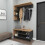 (Atlantic Pine & Anthracite) Cassia Hallway Coat Rack Hat Rack Shoe Storage 4
