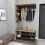 (Atlantic Pine & Anthracite) Cassia Hallway Coat Rack Hat Rack Shoe Storage 5