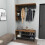 (Light Walnut & Anthracite) Cassia Hallway Coat Rack Hat Rack Shoe Storage 5