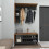 (Light Walnut & Anthracite) Cassia Hallway Coat Rack Hat Rack Shoe Storage 6