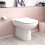 NES Home Back to Wall White Ceramic Toilet Pan with Soft Closed Seat 3