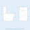 NES Home Nes Home 500mm Basin Vanity & Rimless Close Coupled Modern Toilet White 2