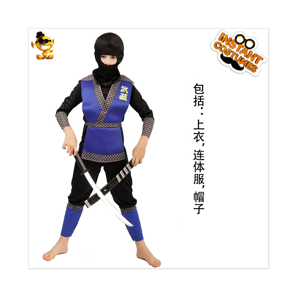 Photos - Fancy Dress Halloween Ninja Costume Cosplay For Kids Ninja Performance Costume(EE421, L/Suitable for children aged 10-12 and 140-152cm)