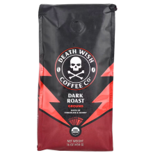 Death Wish Coffee, őrölt, sötét keverék, 16 oz (454 g)