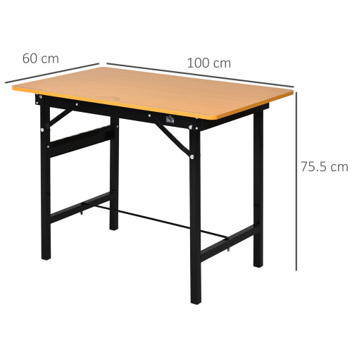 Homcom HOMCOM Heavy Duty DIY Metal Garage Workbench Storage Drawer Table Wood Surface 1