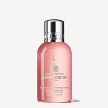 Molton Brown Delicious Rhubarb & Rose Bath & Shower Gel 100ml - Delicate Yorkshire Rhubarb, Soft Rose, Zesty Grapefruit