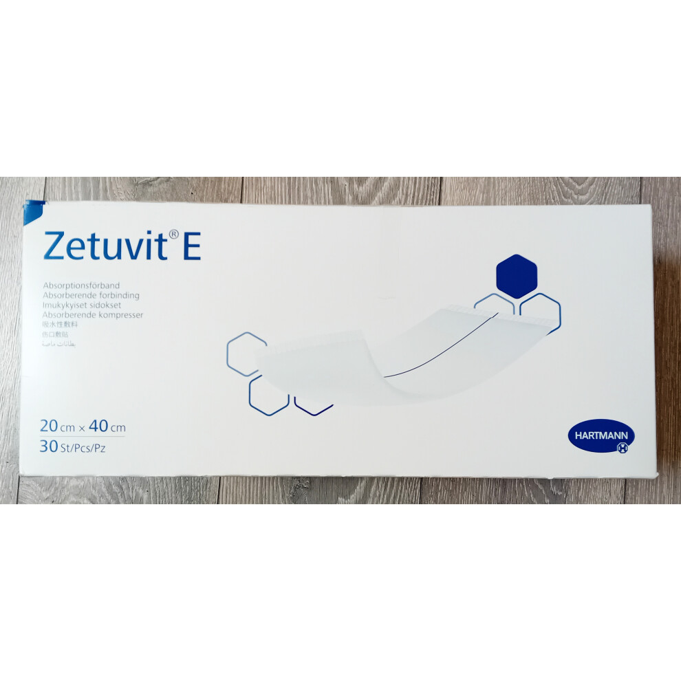Hartmann Zetuvit E Non Sterile Absorbent Dressing Pads 20X40 Cm, Box Of 30, Ref 413866